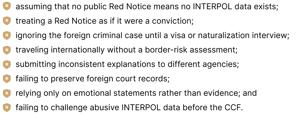 interpol mistakes